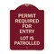 Signmission Permit Required for Entry Lot Is Patrolled Parking Heavy-Gauge Aluminum Sign, 24" H, BU-1824-23308 A-DES-BU-1824-23308 - alternate 1